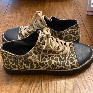 T.U.K Leopard print shoes